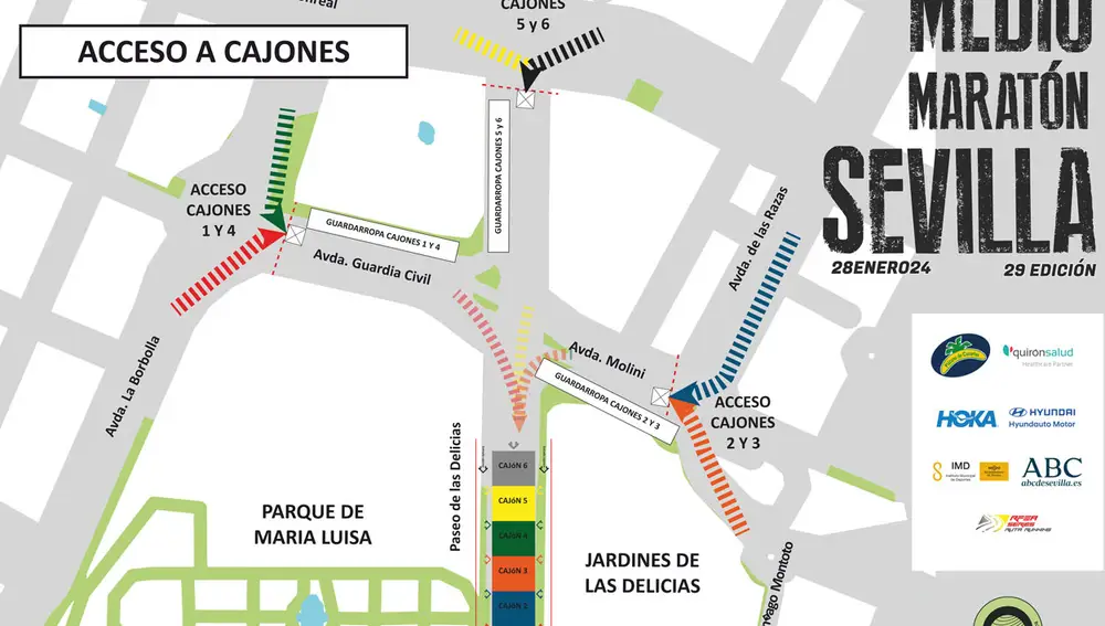 Acceso a los cajones de salida