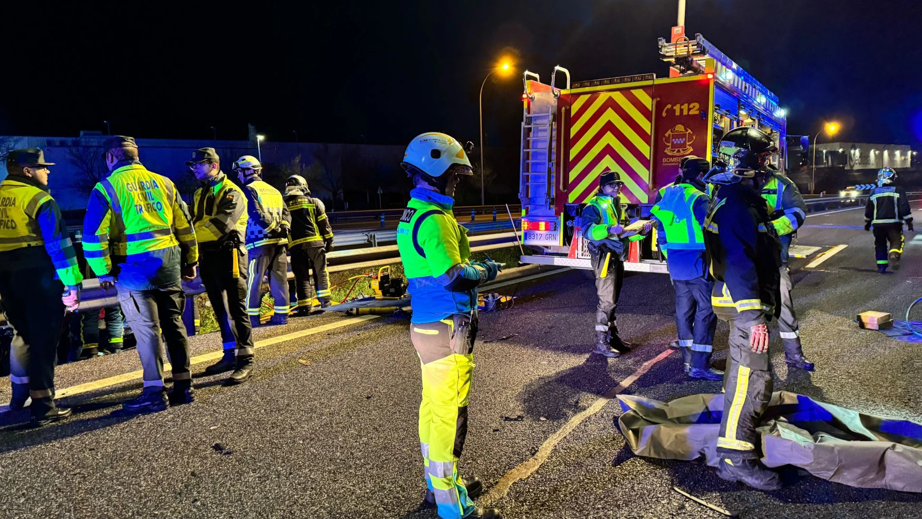Imagen del accidente en la A-3