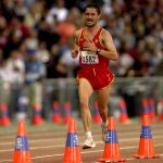 Martín Fiz, en el estadio olímpico durante el maratón de los Juegos de Sídney