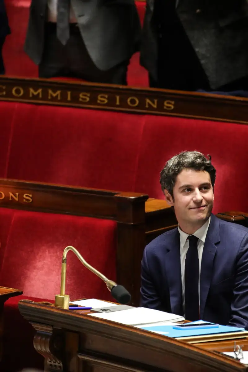 El primer ministro francés, Gabriel Attal, en un debate en la Asamblea Nacional