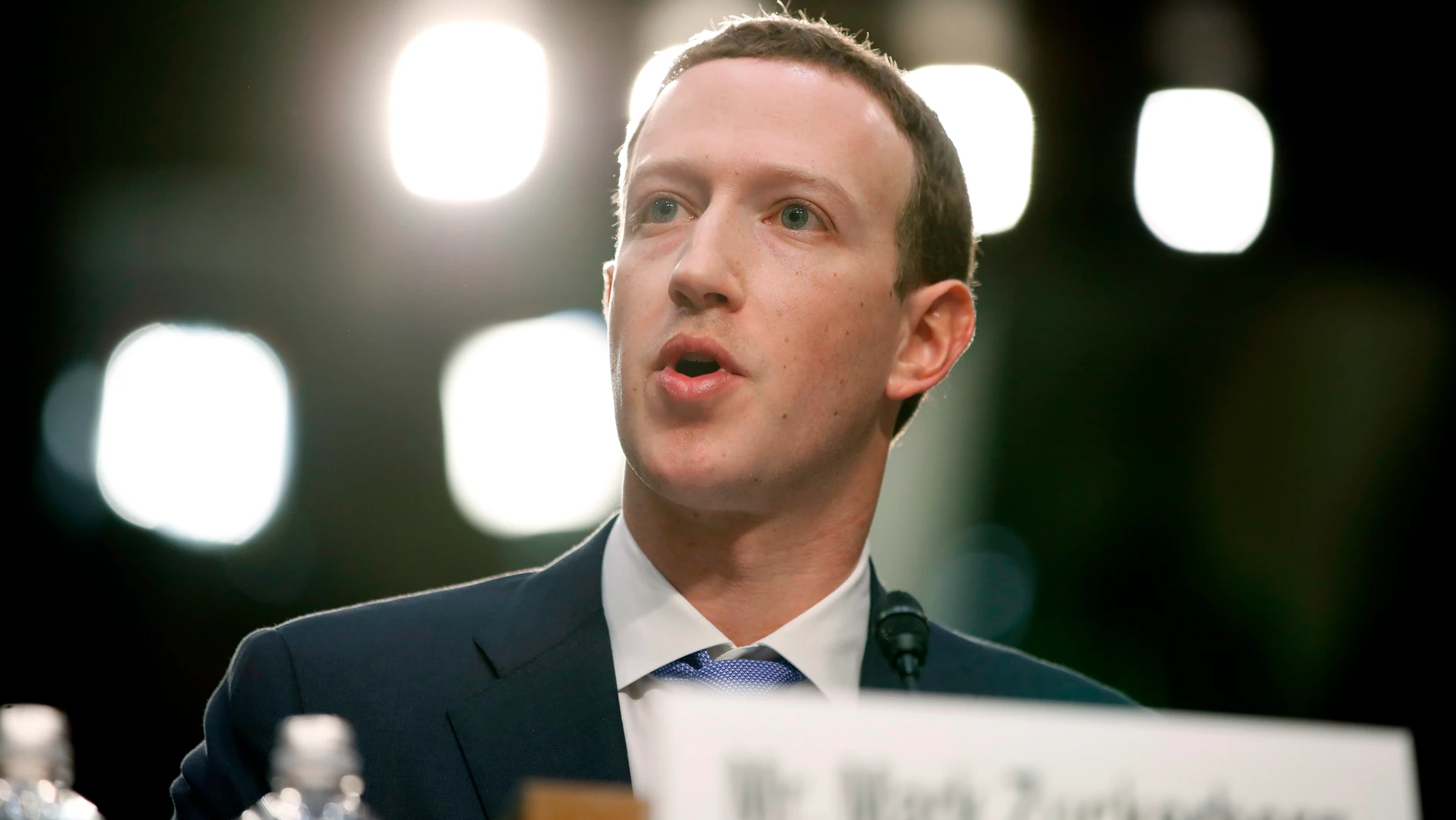 FILE - Facebook CEO Mark Zuckerberg testifies before a joint hearing of the Commerce and Judiciary Committees on Capitol Hill in Washington, April 10, 2018, about the use of Facebook data to target American voters in the 2016 election. Zuckerberg, who was back in damage control mode on Wednesday, Jan. 31, 2024, when he apologized to the parents of children exploited, bullied or driven to self harm via social media, has accumulated a long history of public apologies, often issued in the wake o...