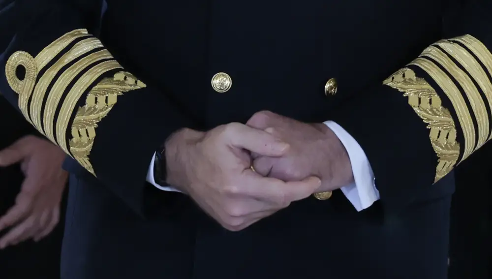 Imagen detalle de las manos del Rey Felipe VI