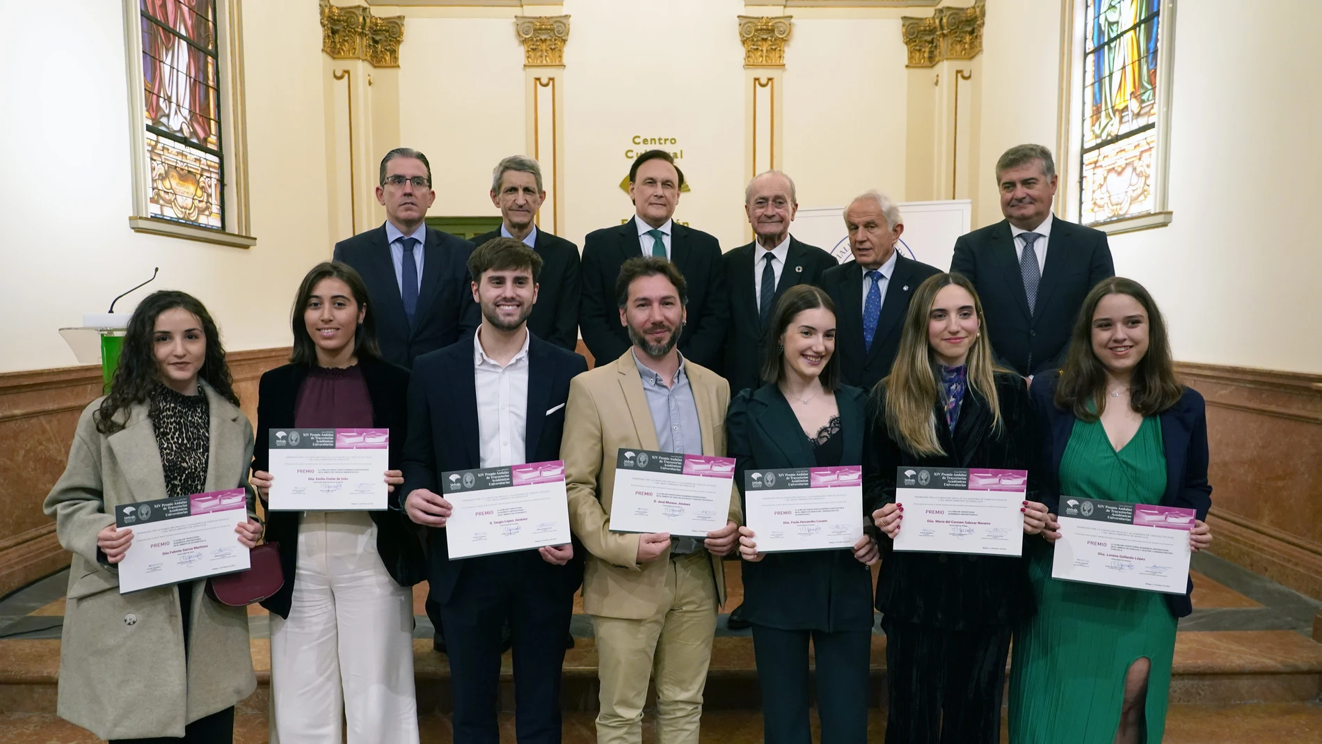 Entrega de los XIV Premios Andaluces de Trayectorias Académicas Universitarias. A 2 de febrero de 2024, en Málaga