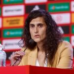 Montse Tomé, en rueda de prensa