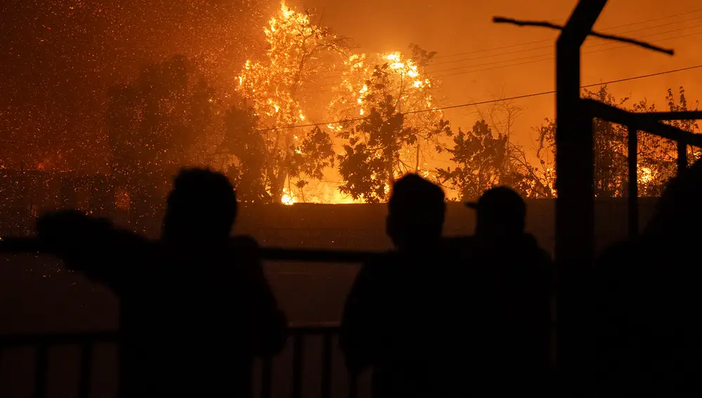 Gran incendio forestal obliga a evacuar comunas en Valparaíso y Viña del Mar