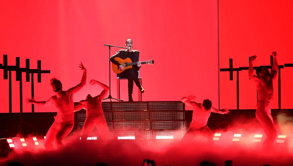 María Peláe durante la semifinal