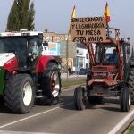 Tractores y protestas