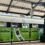 Anuncio de la D.O. Rueda en la estación de trenes de Valladolid