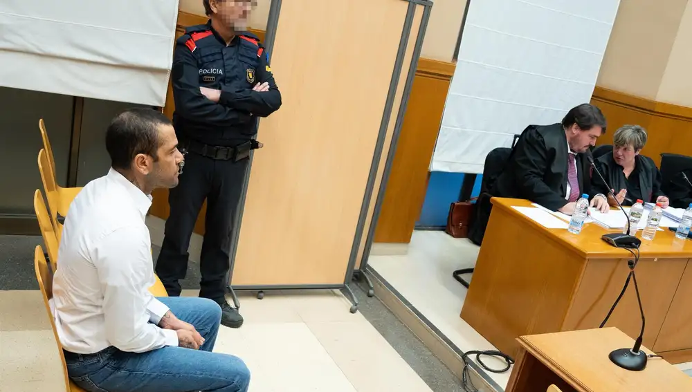 Dani Alves, en el juicio