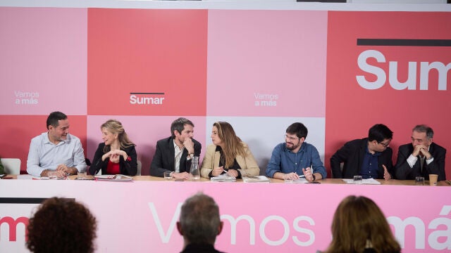 Yolanda Díaz participa en la reunión del Grupo Promotor de Sumar