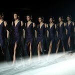 Una modelo camina por la pasrela durante el desfile de ‘Fely Campoí en IFEMA Madrid, a 15 de febrero de 2023, en Madrid (España). La edición número 77 de la Mercedes-Benz Fashion Week de Madrid se celebra del día 15 al 19 de febrero de 2023 y presenta las colecciones para la temporada otoño-invierno 2023-2024. La capital celebra la semana de la moda española con dos plataformas que comparten protagonismo: Mercedes-Benz Fashion Week Madrid y Madrid es Moda. 18 FEBRERO 2023;MODA;PASARELA;DESFILE;ATELIER;PRET A PORTER;MODA PRONTA;EFECTO; Eduardo Parra / Europa Press 18/02/2023