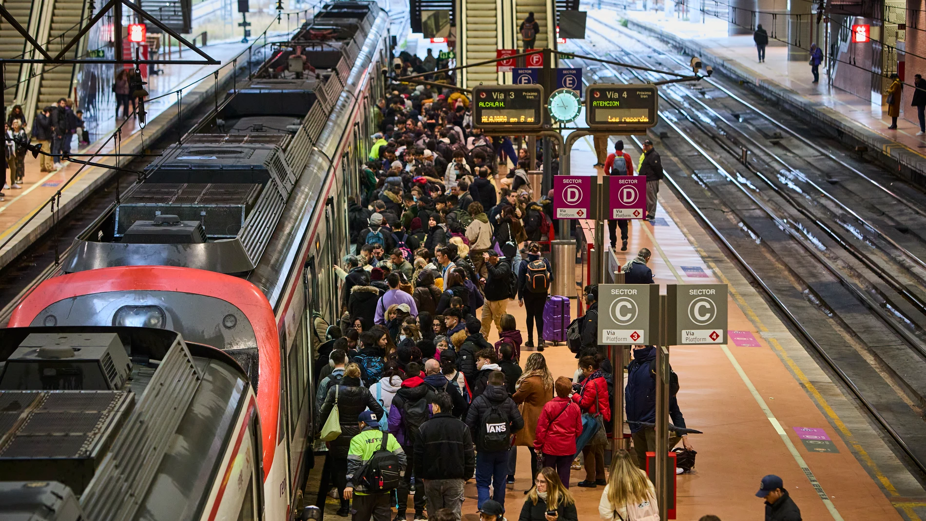 Ambiente en la estación de Atocha