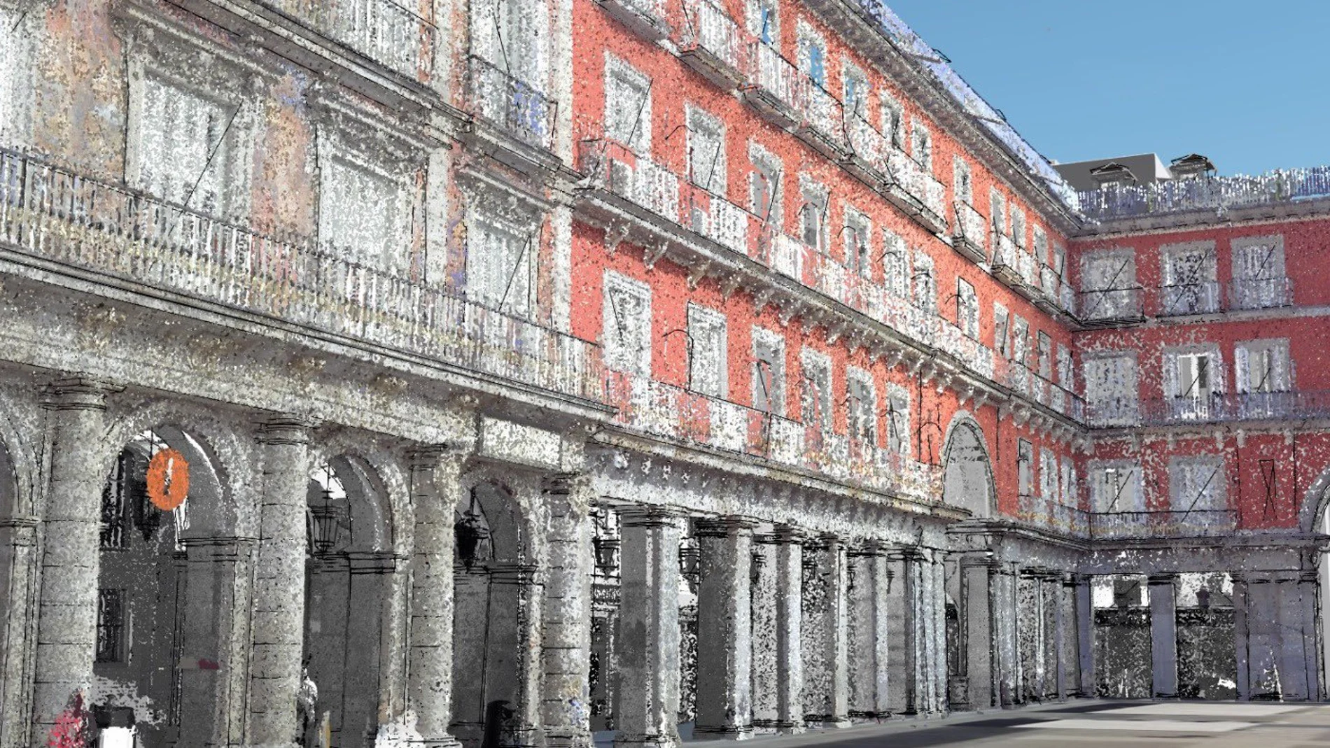 Imagen escaneada del Visor 3D de la Plaza Mayor