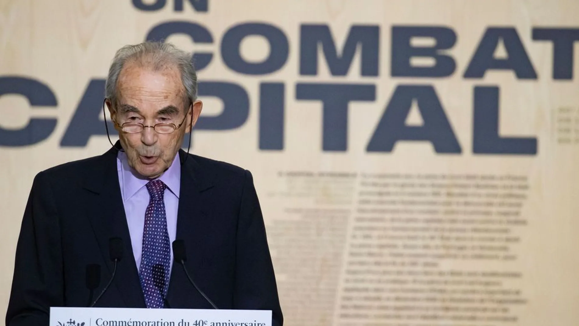 Robert Badinter en su última aparición en público