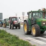 Protesta de agricultores en la provincia de Sevilla