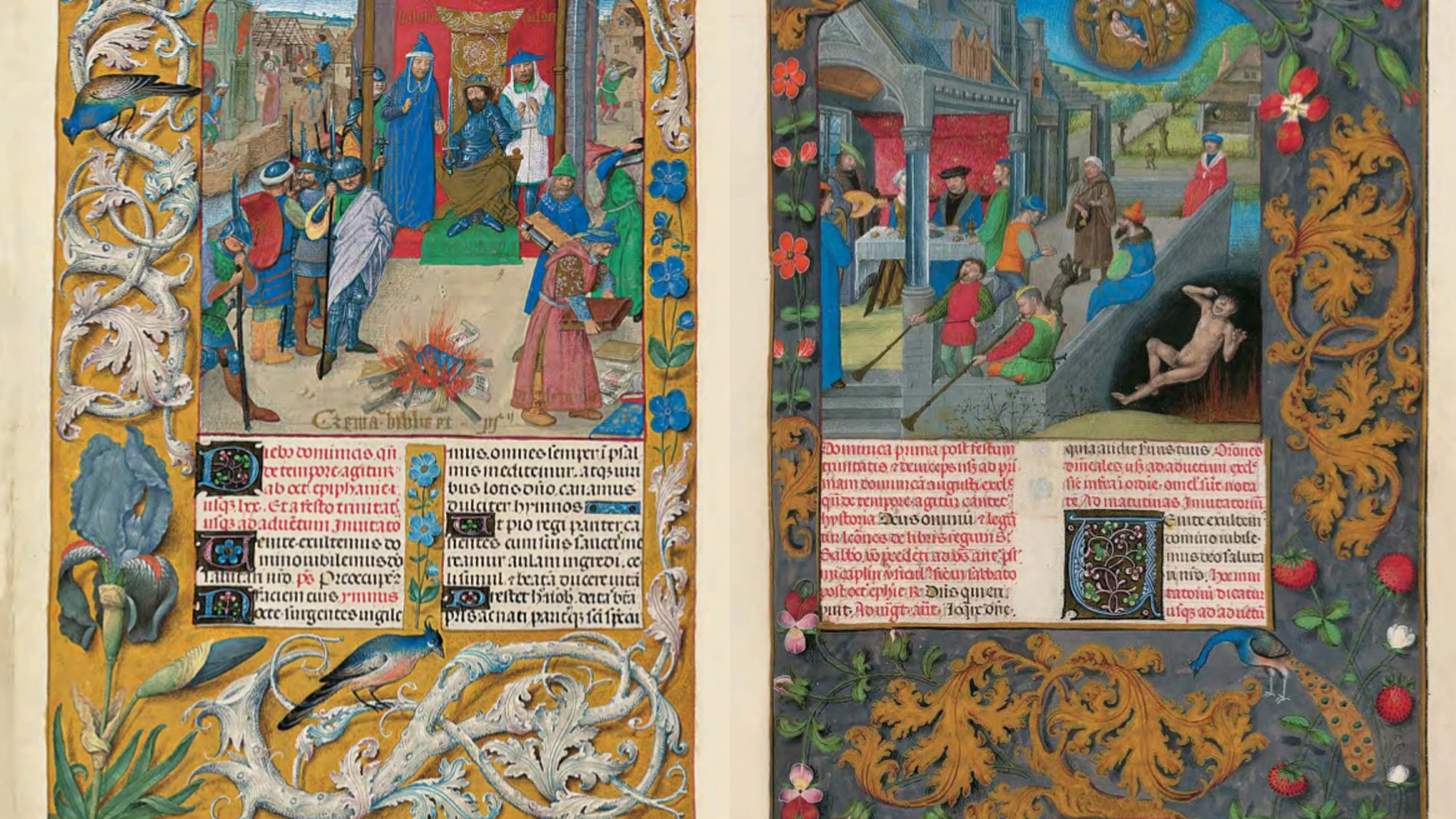 El triste viaje de los papeles / Detalle del "Breviario de Isabel la Católica"