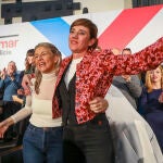 La candidata de Sumar a la presidencia de la Xunta, Marta Lois, cierra su campaña en Santiago de Compostela