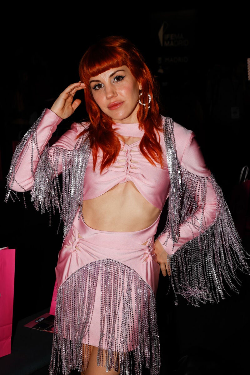 Angy Fernández en el desfile de Paloma Suárez de la MBFW de Madrid de febrero de 2024