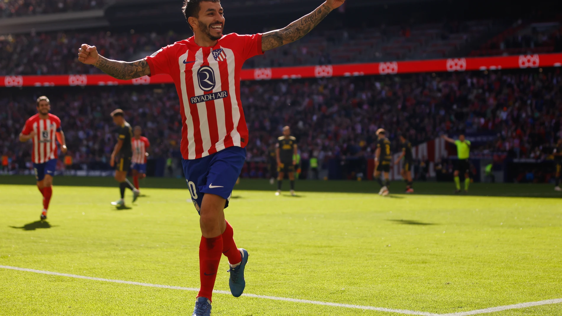 Tercer gol del Atlético de Madrid anotado por Correa durante el partido contra la UD Las Palmas @Gonzalo Pérez Mata