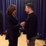 El presidente ucraniano se reúne con el vicepresidente estadounidense Harris en la Conferencia de Seguridad de Munich