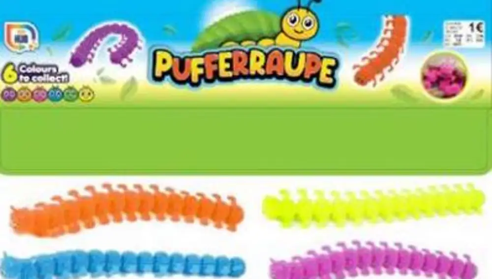 Las orugas de peluche que están siendo retiradas del mercado