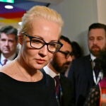 Yulia Navalnaya, durante su visita a Bruselas el lunes