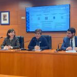 La rectora de la UCAV, María del Rosario Sáez Yuguero, presenta el Congreso junto a David Sanz y Sara Gallardo