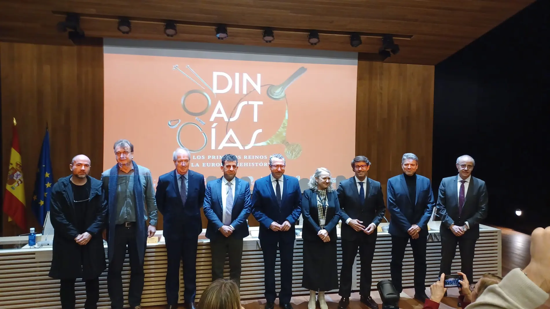 Acto de presentación hoy en el Museo Arqueológico Nacional, MAN, de la nueva exposición del Marq, "Dinastías. Los primeros reinos de la Europa prehistórica".