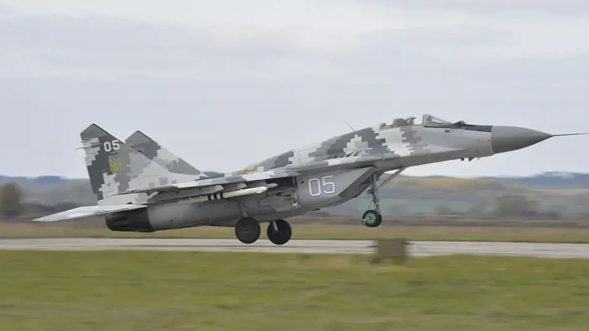Un MiG-29 de la Fuerza Aérea ucraniana