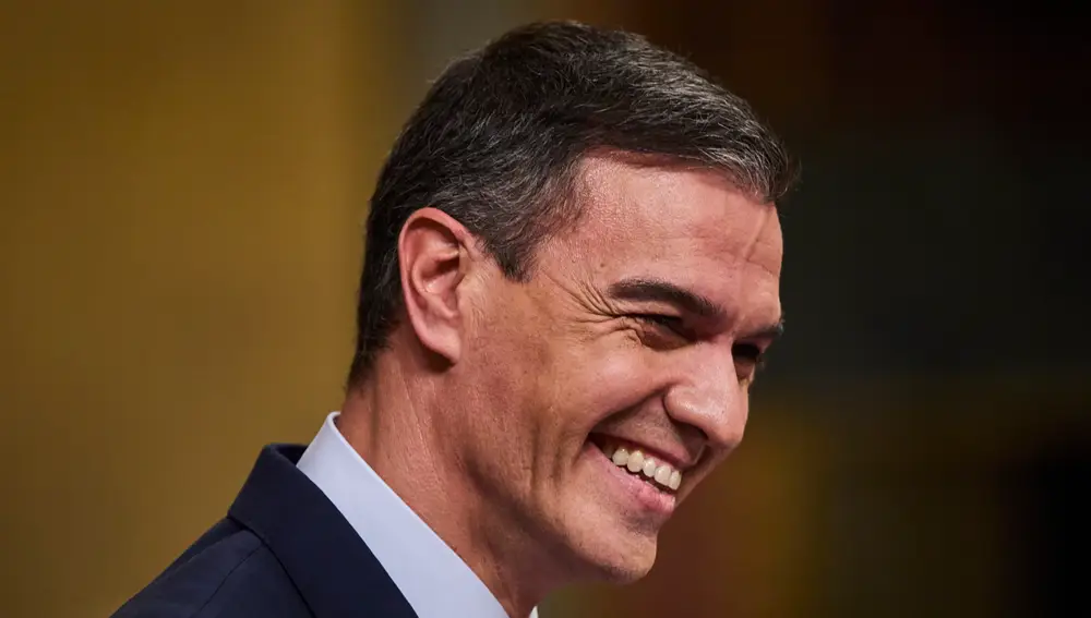 Pedro Sánchez en el pleno de investidura en el Congreso de los Diputados.