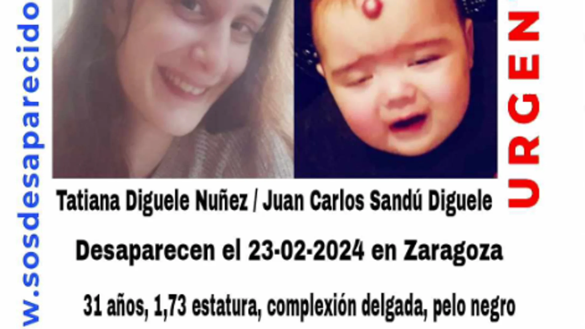 Cartel en el que se solicitaba colaboración para hallar a la madre y el bebé