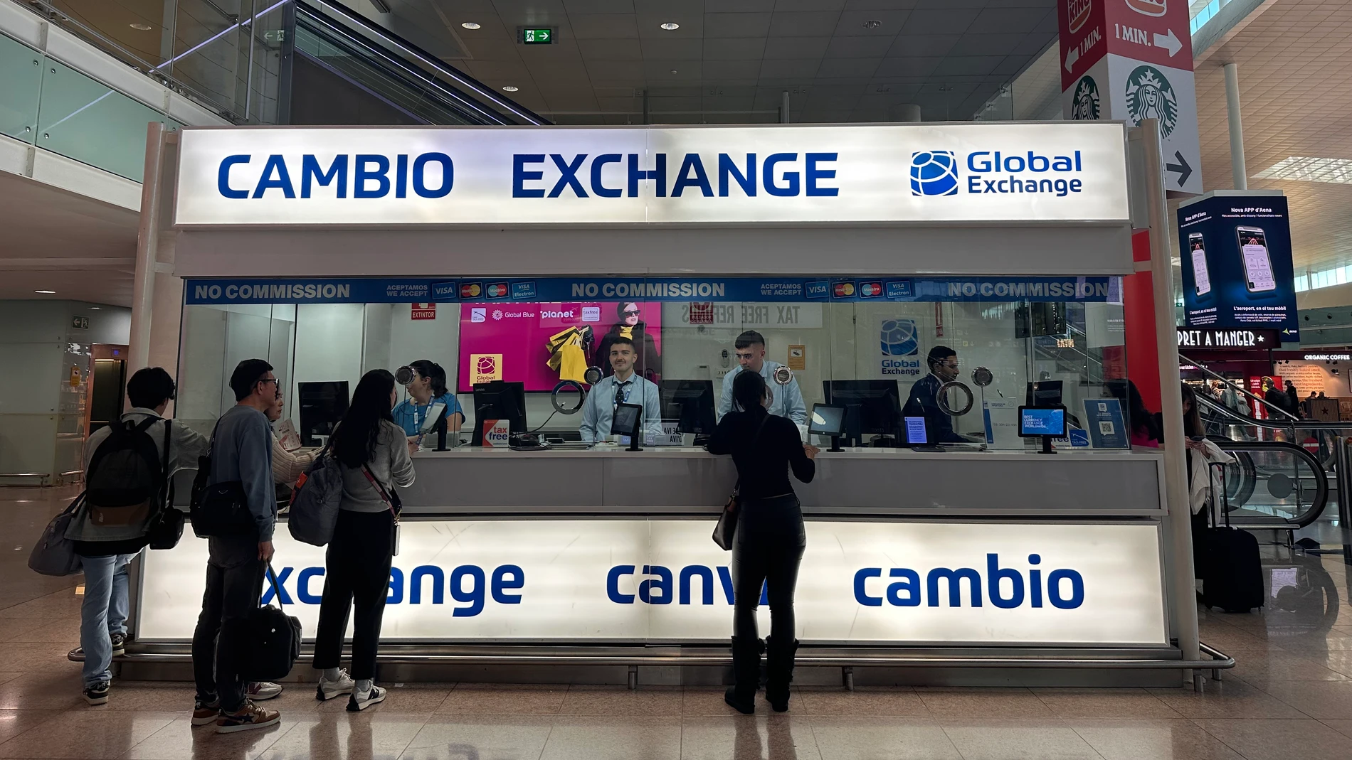 Oficina de GLOBAL EXCHANGE en el aeropuerto de Barcelona
