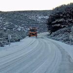 Carreteras afectadas por la nieve. Imagen de archivo