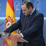 Reuda de prensa de Ábalos en el Congreso