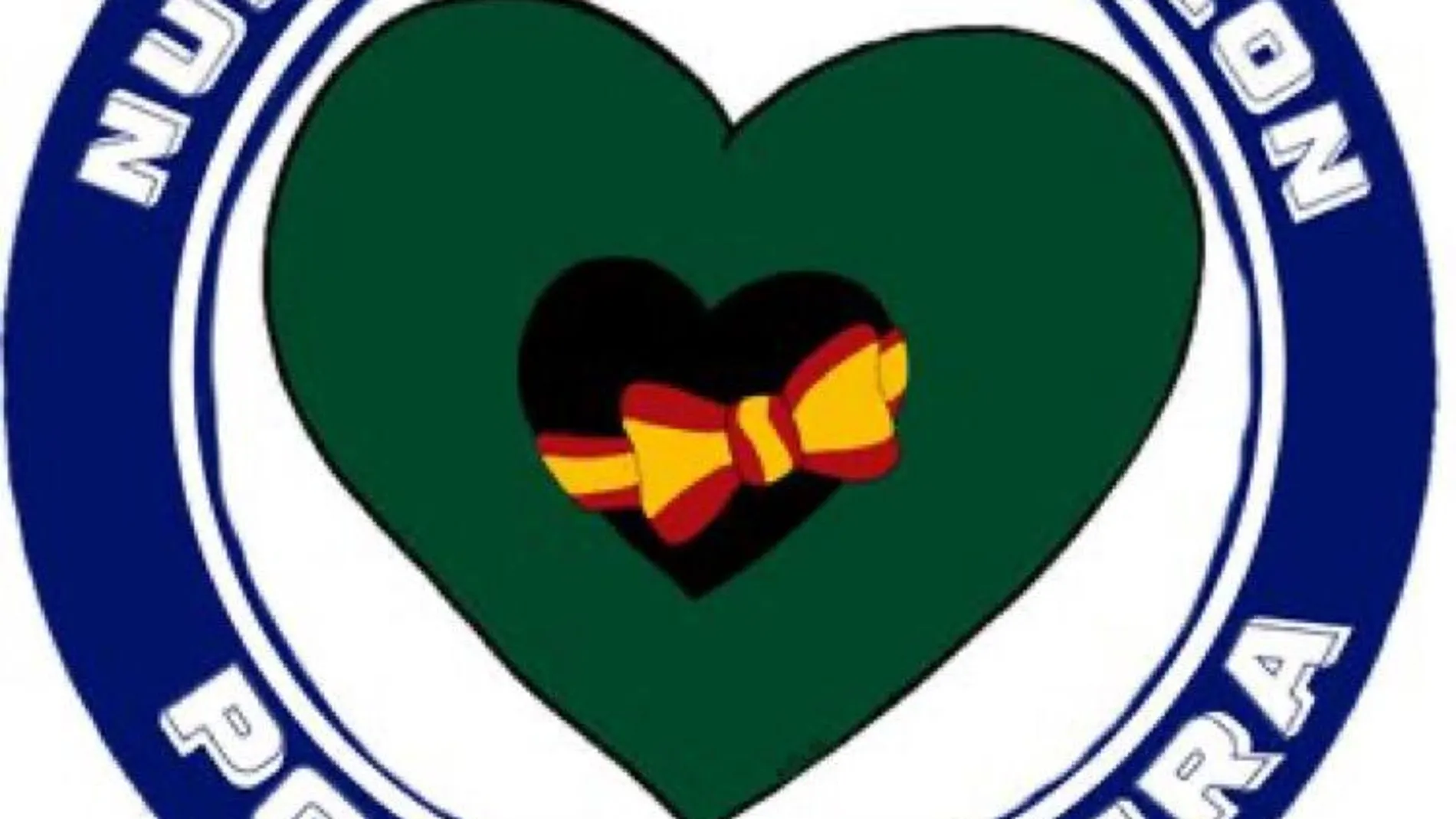Logo oficial del movimiento "Nuestro corazón por bandera" que une a mujeres de guardias civiles y policías nacionales
