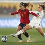 Aitana Bonmatí, jugadora de la selección española de fútbol en un partido contra Costa Rica