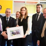 Acto de presentación del cupón que la ONCE dedica al Palacio de la Isla de Burgos