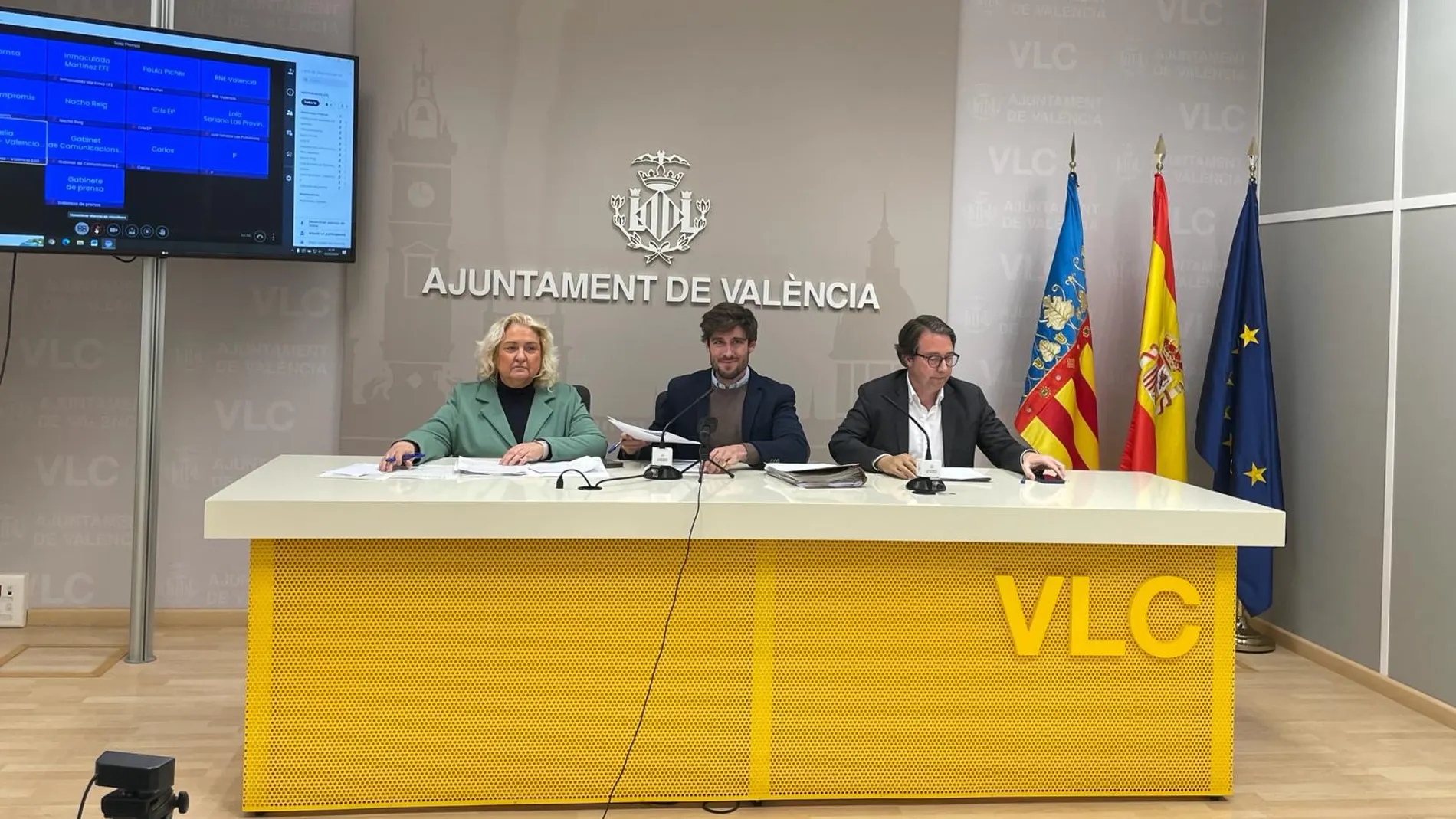María José Ferrer San Segundo, Juan Carlos Caballero y Juan Giner