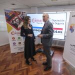 La presidenta de la Cámara de Segovia, María José Tapia; y el diputado Óscar Moral, presentan el proyecto
