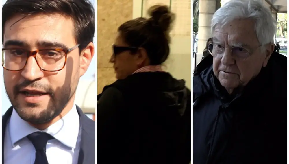 Los abogados de María del Monte y Antonio Tejado, y la empleada del hogar de la folclórica, en los juzgados