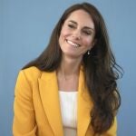 Britain's Kate, Princess of Wales, is all smiles as she visits the Dame Kelly Holmes Trust and meets with some of the young people that the charity supports in Bath, England, Tuesday, May 16, 2023. The Princess of Wales has been hospitalized for planned abdominal surgery and will remain at The London Clinic for up to two weeks, Kensington Palace said Wednesday, Jan. 17, 2024. (AP