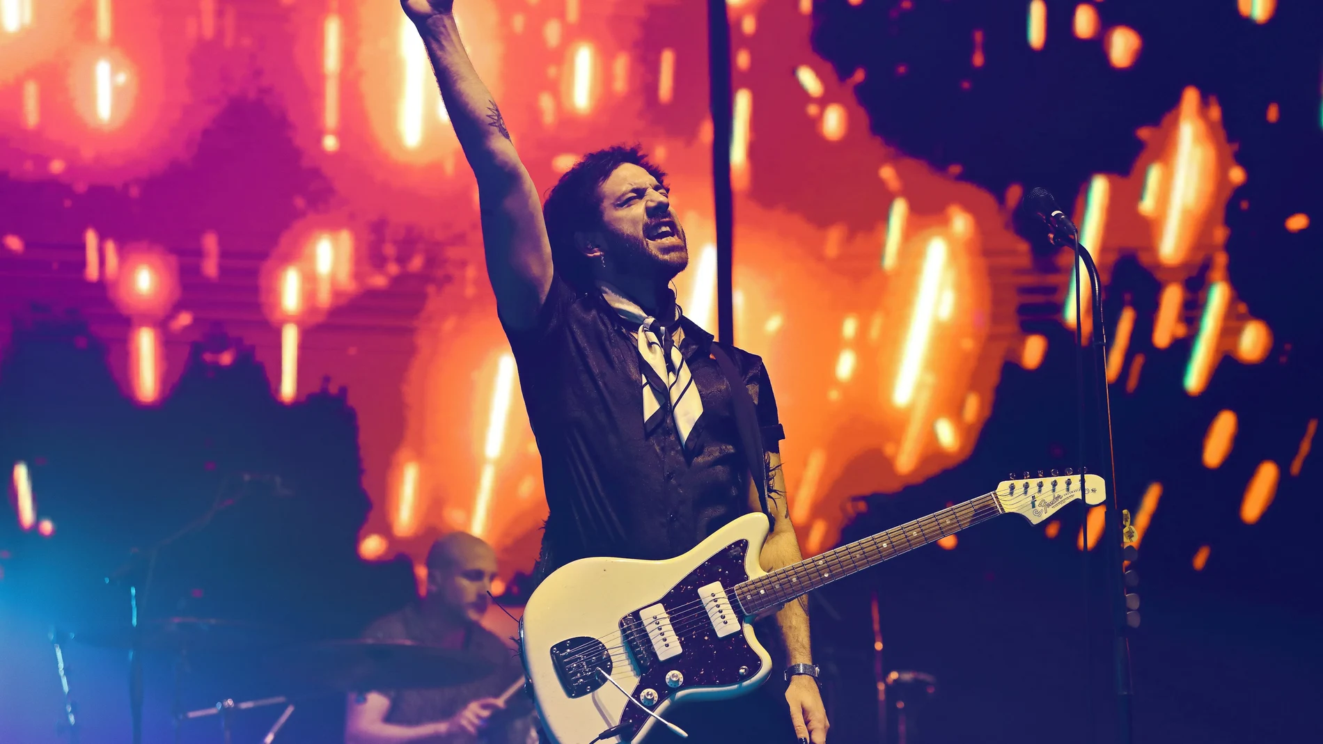 Rafa Val, voz de Viva Suecia, durante el concierto del Wizink Center
