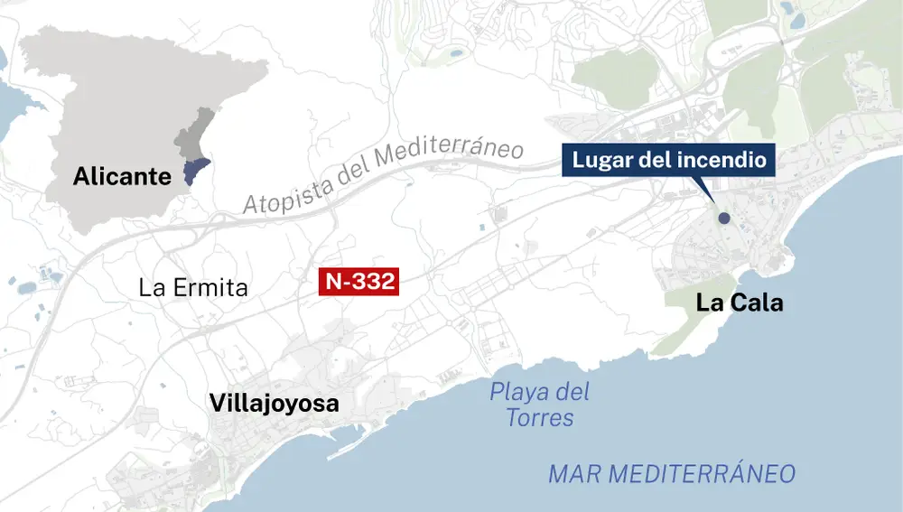 Incendio en Alicante