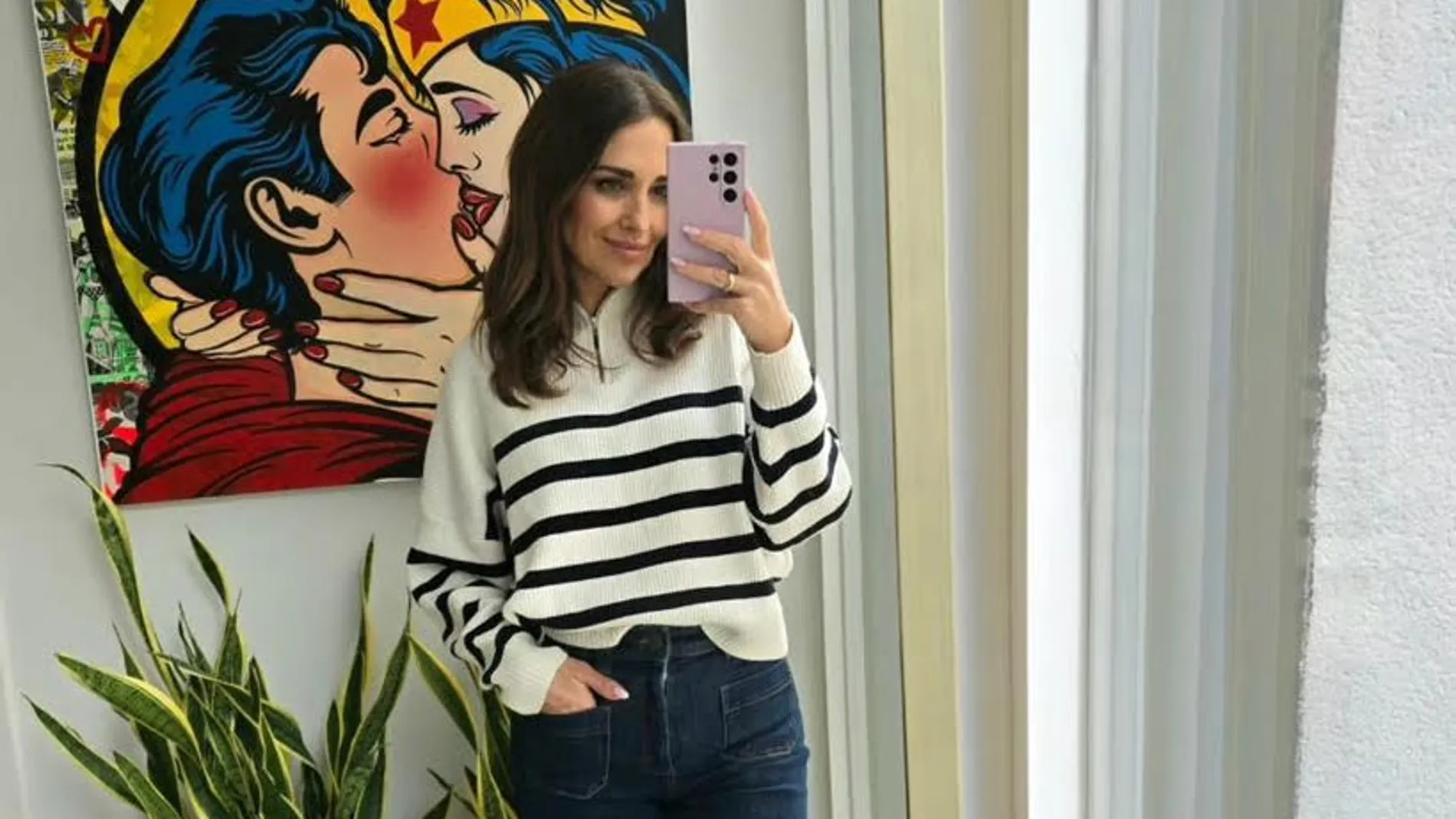 Paula Echevarría con look casual.