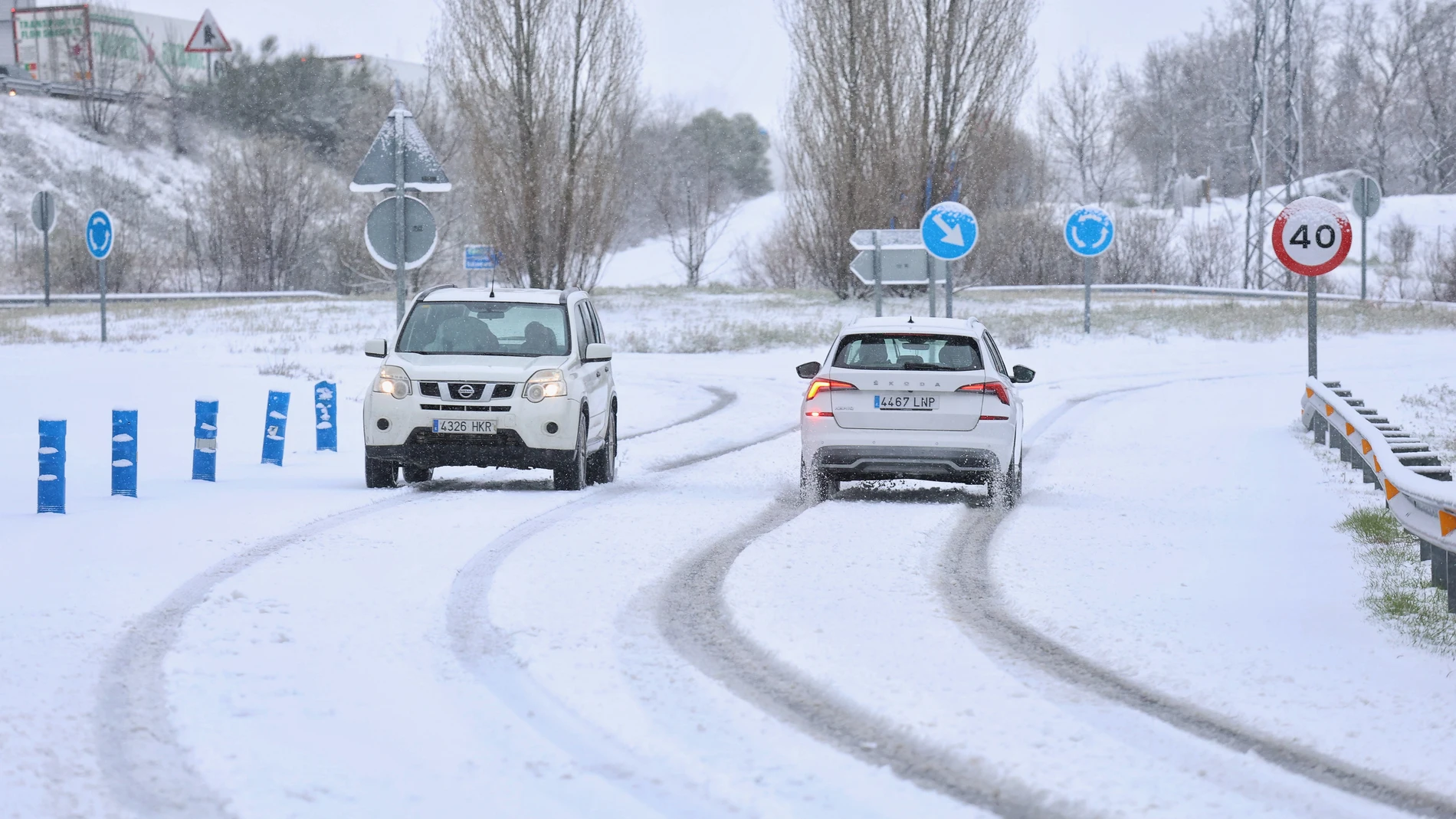 Alerta por nieve en varias carreteras de Castilla y León