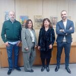 De izquierda a derechas: José Barrera, representante del colegio de periodista de Andalucía; Judit Santamarta, representante del colegio de periodista de Asturias; Irene Lanzaco, directora general de la Asociación de Medios de Información de España; y Pedro Lechuga, presidente de la Red de Colegios Profesionales de Periodistas