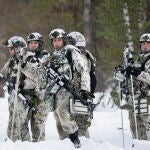 Maniobras militares conjuntas de los ejércitos de Suecia y Finlandia en Hetta (Finlandia) en marzo de 2024