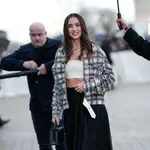 Ana de Armas a su llegada al desfile de Louis Vuitton en París.