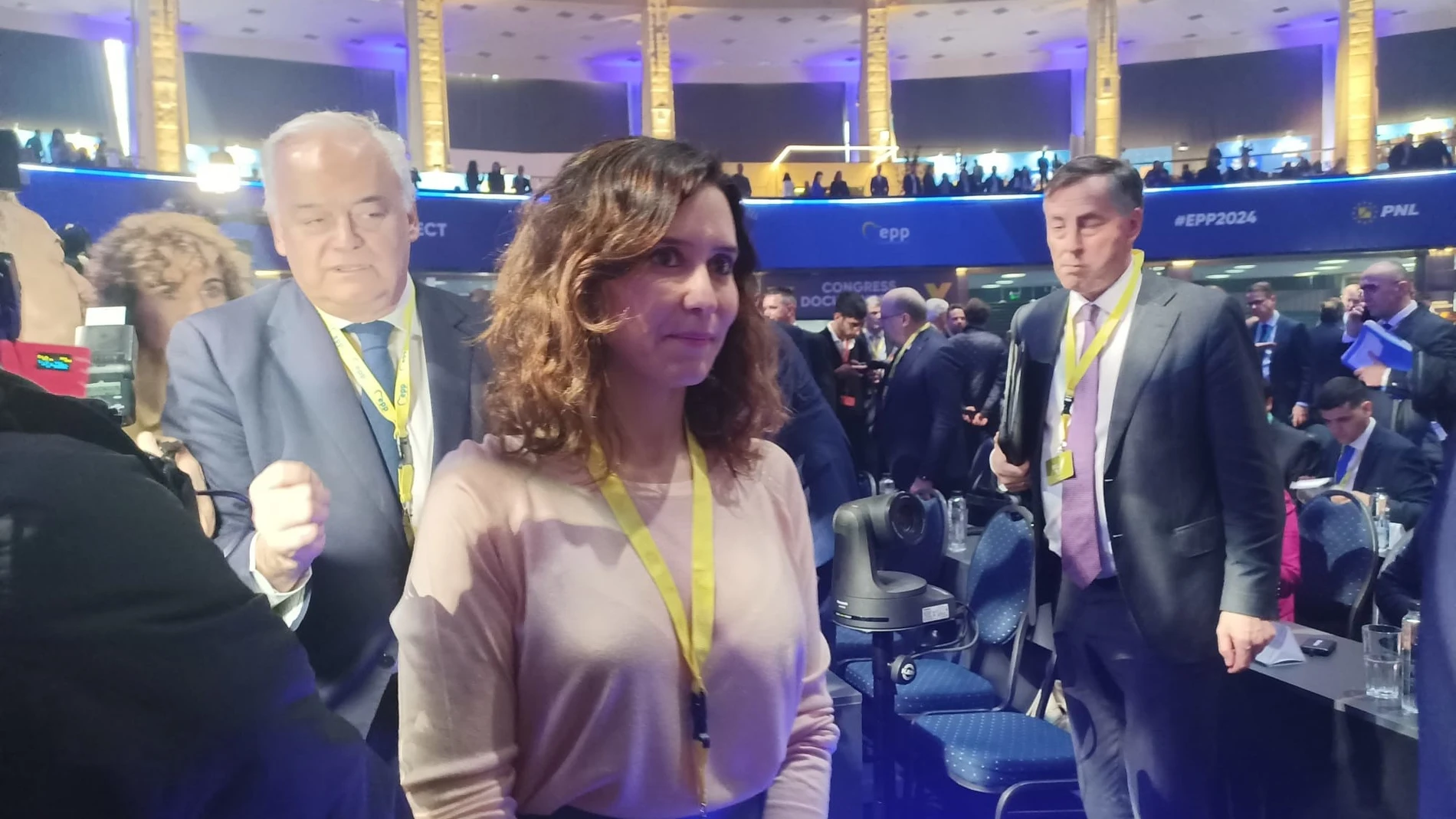 La presidenta de la Comunidad de Madrid, Isabel Díaz Ayuso, participa en el congreso del PPE que se celebra en Bucarest (Rumanía). EUROPA PRESS 06/03/2024