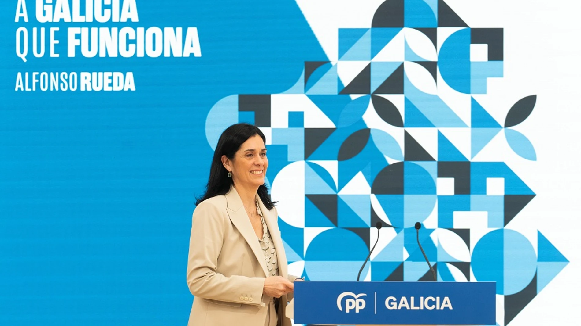 La secretaria general del PPdeG, hoy, en rueda de prensa.